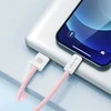 Oem Blavec kabelis Candy braided – USB į Lightning – 2,4A 3 metrai (CCA-UL24P30) rožinės spalvos