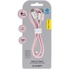 Oem Blavec kabelis Candy braided – USB į Type C – PD 60W 3A 3 metrai (CCA-UC3P30) rožinės spalvos