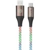 Blavec Kabelis Neon – USB į Typ C – QC 3.0 60W 3A 1 metr (CNE-UC3L1) su RGB