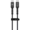 Blavec Cable Raptor braided – Type C to Type C – PD 60W 3A 3 metres Apple CarPlay/Android Auto (CRA-CC3BG30) juodas-pilkas