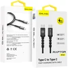 Blavec Cable Raptor braided – Type C to Type C – PD 60W 3A 3 metres Apple CarPlay/Android Auto (CRA-CC3BG30) juodas-pilkas