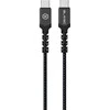 Blavec Kabelis Raptor pintas – Typ C į Typ C – PD 60W 3A 0,5 m Apple CarPlay/Android Auto (CRA-CC3BG05) juodos ir pilkos spalvos