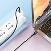 Blavec Cable Raptor braided – Type C to Type C – PD 60W 3A 3 metres Apple CarPlay/Android Auto (CRA-CC3BG30) juodas-pilkas
