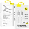 Oem Blavec kabelis Raptor braided – Type C į Lightning – PD 20W 2,4A 1 metras (CRA-CL24WS10) baltos spalvos-sidabrinis
