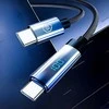 „Blavec“ „Velox“ plecioninis kabelis – C tipo, C tipo – PD 100 W 5 A LED ekranas, 1,2 metro „Apple CarPlay“ / „Android Auto“ (CVE-CC5B12)
