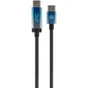 Blavec Kabelis Velox pleciony – Typ C na Typ C – PD 240W 5A LED ekranas 1,2 metra Apple CarPlay/Android Auto (CVE-CC5B12)