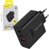 Blavec laidinis įkroviklis BC-11 GaN – USB + 2xTyp C – QC PD 65W 3A (TCBC11G-U2CB653A) juodos spalvos