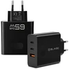 Blavec laidinis įkroviklis BC-11 GaN – USB + 2xTyp C – QC PD 65W 3A (TCBC11G-U2CB653A) juodos spalvos