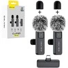 Blavec Mikrofonas belaidis mikrofonas x 2 MK-01 ClipGo Typ C (LMMK01-B) juodos spalvos