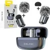 Blavec Mikrofonas belaidis mikrofonas x 2 MK-03 ClipGo Typ C (LMMK03-S) sidabrinės spalvos