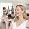 Blavec nešiojama bluetooth kolonėlė WS-07 Karaoke Party – 5W su 2 mikrofonais (WS07-2MP) rožinės spalvos