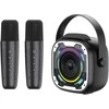 Blavec nešiojama bluetooth kolonėlė WS-08 Karaoke Idol – 8W su 2 mikrofonais (WS08-2MB) juodos spalvos