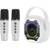 Blavec nešiojama bluetooth kolonėlė WS-08 Karaoke Idol – 8W su 2 mikrofonais (WS08-2MW) baltos spalvos