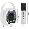 Blavec nešiojama bluetooth kolonėlė WS-08 Karaoke Idol – 8W su 2 mikrofonais (WS08-2MW) baltos spalvos