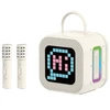 Blavec nešiojama kolonėlė Bluetooth WS-09 Karaoke Fun – 10W su 2 mikrofonais (WS09-2MBE) gelsvos spalvos