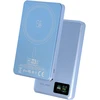 Blavec Power Bank 10000mAh BJ-03 Slim 13,5mm – Typ C – 22,5W magnetyczny indukcyjny Magsafe 3 w 1 (PBBJ03-MC10LB) Šviesiai mėlynas aliuminio