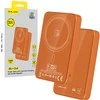 Blavec Power Bank 10000mAh BJ-04 Slim 13,5mm – Type C – 22,5W magnetic Magsafe 3 in 1 (PBBJ04-MC10O) oranžinės spalvos glass