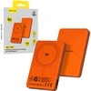 Blavec Power Bank 10000mAh BJ-05 Ultra Fast 16mm – Type C – Qi2.2 25W + PD 45W magnetic induction Magsafe 2 in 1 (PBBJ05-QI22MC10O) oranžinės spalvos aluminum