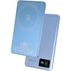 Blavec Power Bank 5000mAh BJ-03 Ultra Slim 7,8mm – Typ C – 22,5W magnetyczny indukcyjny Magsafe 3 w 1 (PBBJ03-MC5LB) Šviesiai mėlynas aliuminio