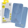Blavec Power Bank 5000mAh BJ-04 Ultra Slim 7,8mm – Typ C – 22,5W magnetyczny indukcyjny Magsafe 3 w 1 (PBBJ04-MC5LB) Šviesiai mėlynas stiklinis