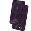 Blavec Power Bank 5000mAh BJ-04 Ultra Slim 7,8mm – Typ C – 22,5W magnetyczny indukcyjny Magsafe 3 w 1 (PBBJ04-MC5P) violetinė stiklinis