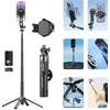 Blavec Selfie Stick Aliuminio Fusion P-06 Magsafe tripod + remote control + holder 1,34 metres (SSFP06-MTRHB134) juodos spalvos