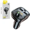 Blavec Transmiter FM Flash TR-06 MP3, Bluetooth – 2xUSB + Typ C – PD 30W (TFMFTR06-B) juodos spalvos