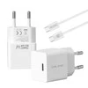Blavec Wall charger BC-10 – Type C – PD 25W 3A with Type C to Type C cable (TCBC10-CW253A) baltos spalvos