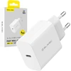 Blavec Wall charger BC-14 GaN4 – Type C – PD QC 30W 3A (TCBC14G4-CW303A) baltas
