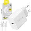 Blavec Wall charger BC-14 GaN4 – Type C – PD QC 30W 3A with Type C to Type C cable (TCBC14G4-CW303A+CC) baltas