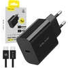 Blavec Wall charger BC-14 GaN4 – Type C – PD QC 30W 3A with Type C to Type C cable (TCBC14G4-CB303A+CC) juodas