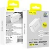 Blavec sieninis įkroviklis BC-8 GaN4 – C tipo – PD QC 65W 3A su C tipo į C tipo laidu (TCBC8G4-CW653A+CC) baltas