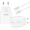 Blavec sieninis įkroviklis BC-9 – C tipo – PD 20W 3A su C tipo į C tipo laidu (TCBC9-CW203A+CC) baltas