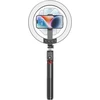 Blavec žiedinis šviestuvas Selfie Aliuminio Aura LED RGB Ring P50 25cm tripod + nuotolinis valdymas + 2,3 metra (RLP50-TRB23) juodos spalvos