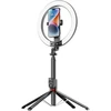 Blavec žiedinis šviestuvas Selfie Aliuminio Aura LED RGB Ring P50 25cm tripod + nuotolinis valdymas + 2,3 metra (RLP50-TRB23) juodos spalvos