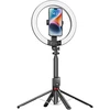 Blavec žiedinis šviestuvas Selfie Aliuminio Aura LED RGB Ring P50 25cm tripod + nuotolinis valdymas + 2,3 metra (RLP50-TRB23) juodos spalvos