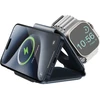 ENERGEA Bazic GoMag Trio Plus Compact Foldable 3-in-1 Belaidis įkroviklis 15W Fast Charging Navy Mėlyna