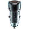 XO automobilinis įkroviklis CC60 60W 1x USB 1x USB-C mėlynas + USB-C – USB-C laidas
