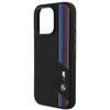 BMW BMHMP16X23SCUK Apple iPhone 16 Pro Max 6.9" dėklas telefonui juodos spalvos Silikoninis Cut Tricolor Lines MagSafe