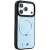 BMW Kevlar žiedinis stovas 360 MagSafe dėklas, skirtas iPhone 18 Pro Max / 17 Pro Max, mėlynas