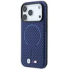 BMW M Carbon Printed Ring MagSafe dėklas, skirtas iPhone 18 Pro / 17 Pro, tamsiai mėlynas