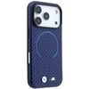 BMW M Carbon Printed Ring MagSafe dėklas, skirtas iPhone 18 Pro Max / 17 Pro Max, tamsiai mėlynas