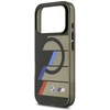 BMW M IML Metal Mygtukai Tricolor Lines MagSafe dėklas Apple iPhone 17 Pro juodos spalvos