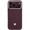 BMW Quilted Pattern Metal Logo dėklas + piniginės rinkinys, skirtas iPhone 18 Pro / 17 Pro, bordo spalvos