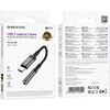 Borofone Adapteris BV24 Graceful - Typ C į jack 3,5mm - pilkos spalvos