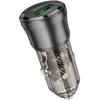 Borofone automobilinis įkroviklis BZ25 Journey - USB + Type C - PD38W 3A juodos spalvos