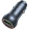 „Borofone“ automobilinis įkroviklis BZ32B Fresh – USB + C tipo – QC 3.0 PD 48W pilkas