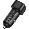 Borofone automobilinis įkroviklis BZ34B Cloud - USB + Type C - QC 3.0 PD 38W juodos spalvos