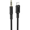 Borofone Cable AUX BL25 Nice – Lightning to jack 3,5mm – 1 metre juodos spalvos