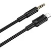 Borofone Cable AUX BL25 Nice – Lightning to jack 3,5mm – 1 metre juodos spalvos